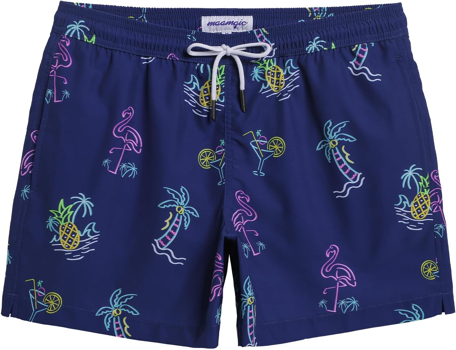 Herren Vintage Badehose 4 Wege Stretch schnelltrocknend Boardshorts mit Netzfutter - Bild 42 von 47