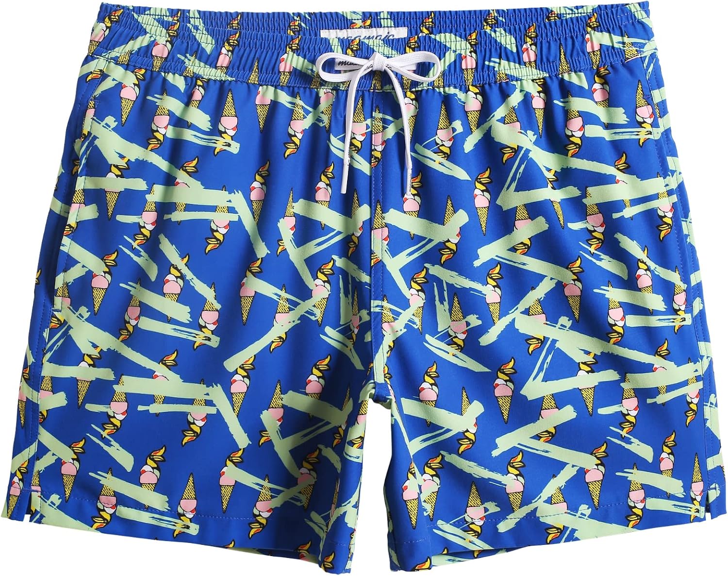 Herren Vintage Badehose 4 Wege Stretch schnelltrocknend Boardshorts mit Netzfutter - Bild 46 von 47