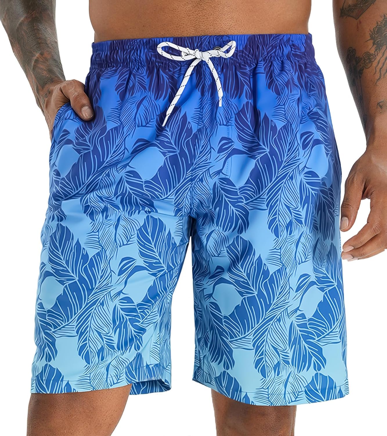 Men's 9" Quick Dry Swim Trunks Beach Bathing Suits with Mesh Liner Board Shorts - Picture 17 of 22