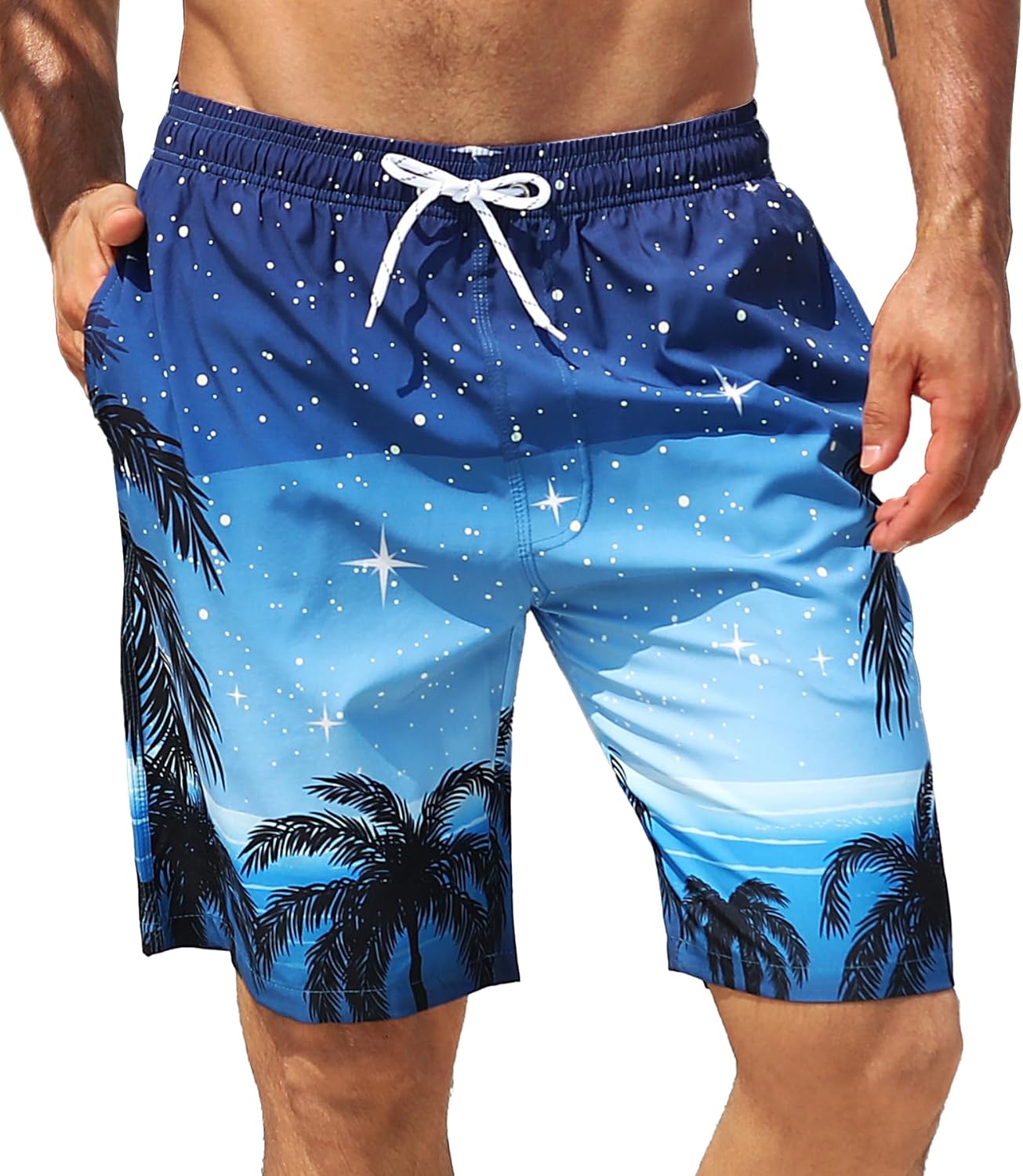 Men's 9" Quick Dry Swim Trunks Beach Bathing Suits with Mesh Liner Board Shorts - Picture 20 of 22