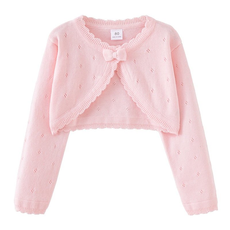 Girls Long Sleeve Knit Bolero Cardigan Shrug Cropped Sweater Jacket for Dresses
