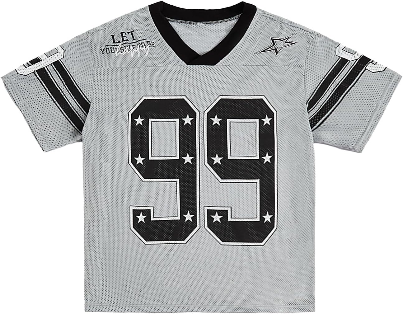 Herren Jersey Y2k Baggy Shirts Grafik T-Shirts Oversize V-Ausschnitt Tshirts Sommer Tops - Bild 28 von 39