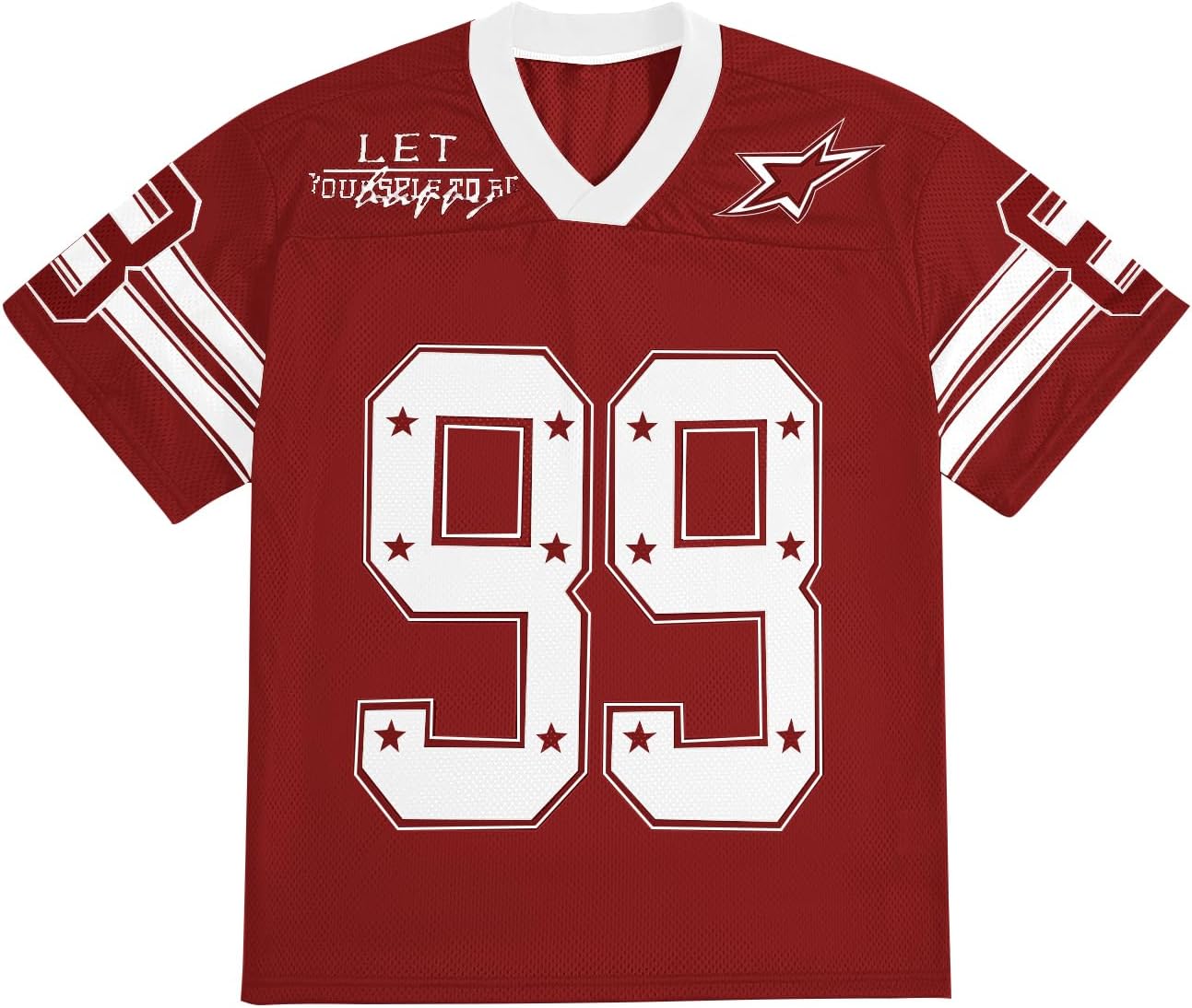 Herren Jersey Y2k Baggy Shirts Grafik T-Shirts Oversize V-Ausschnitt Tshirts Sommer Tops - Bild 38 von 39