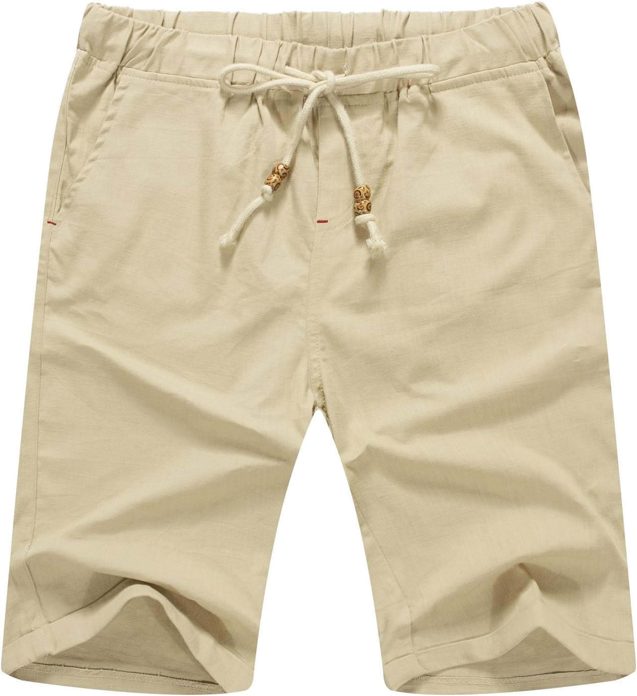 Linen Shorts Casual Drawstring Summer Beach Shorts for men, 11" Inseam - Picture 36 of 75