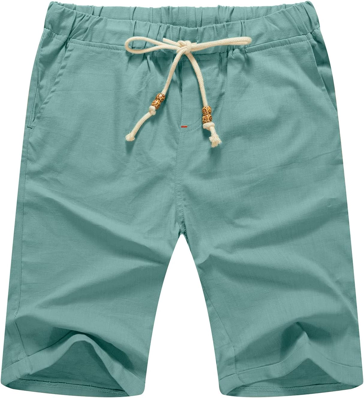 Linen Shorts Casual Drawstring Summer Beach Shorts for men, 11" Inseam - Picture 40 of 75