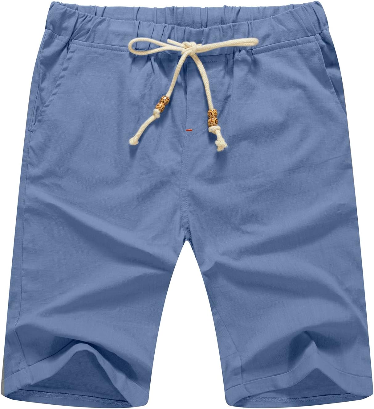 Linen Shorts Casual Drawstring Summer Beach Shorts for men, 11" Inseam - Picture 52 of 75
