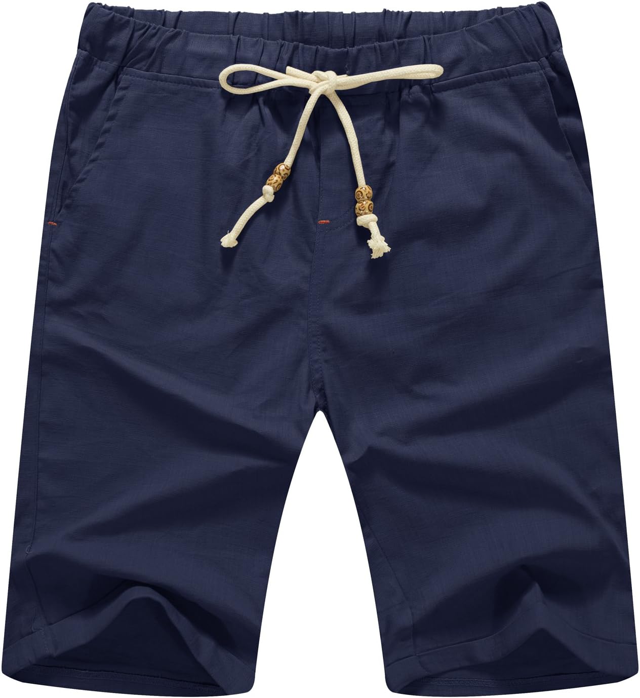 Linen Shorts Casual Drawstring Summer Beach Shorts for men, 11" Inseam - Picture 56 of 75