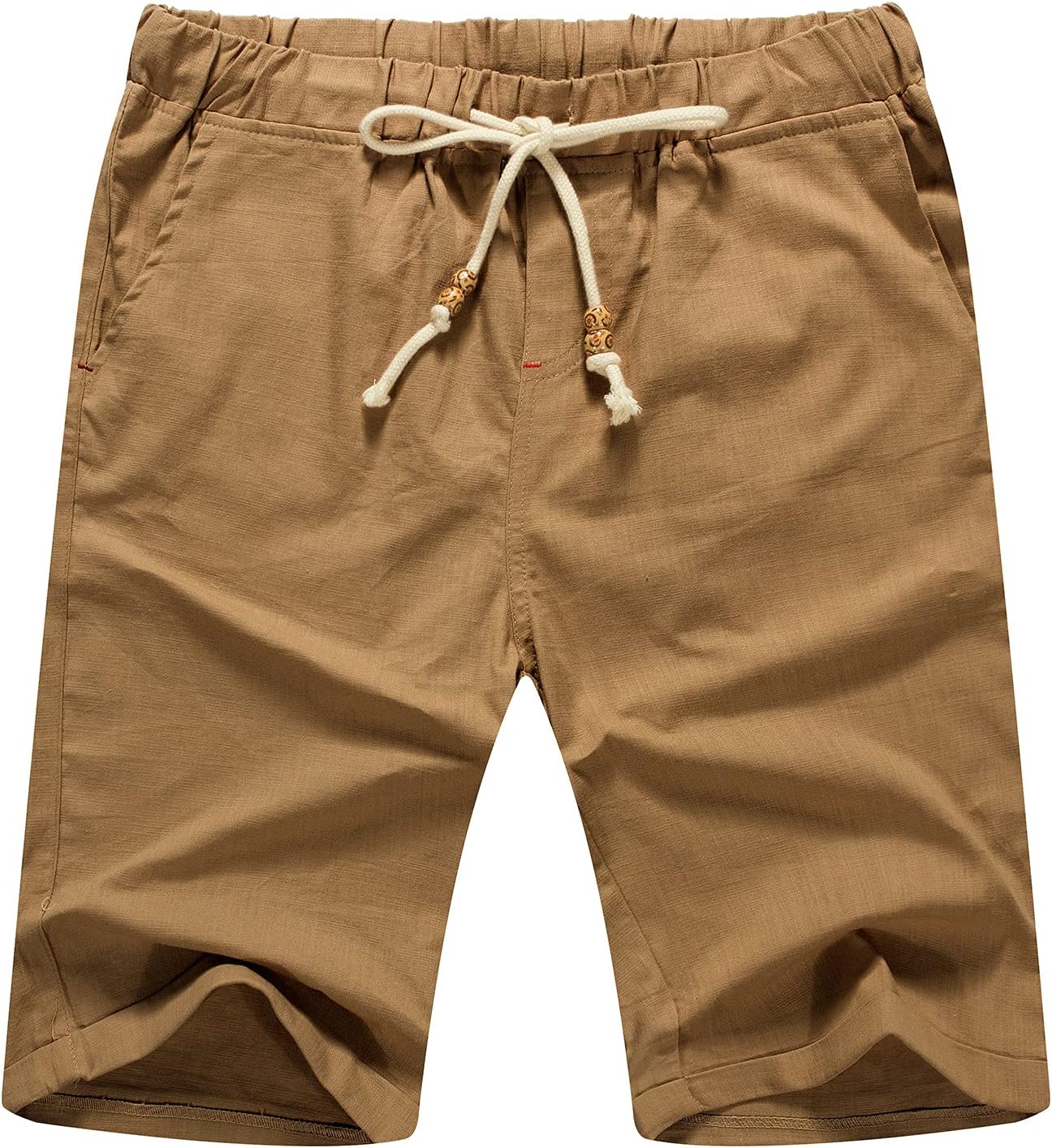 Linen Shorts Casual Drawstring Summer Beach Shorts for men, 11" Inseam - Picture 72 of 75