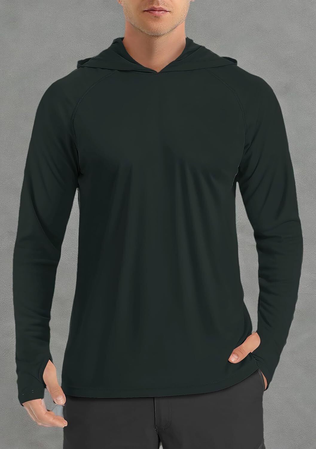 Men's UPF 50+ Sun Protection Hoodie – Long Sleeve Rash Guard for Fishing Hiking - Picture 31 of 186
