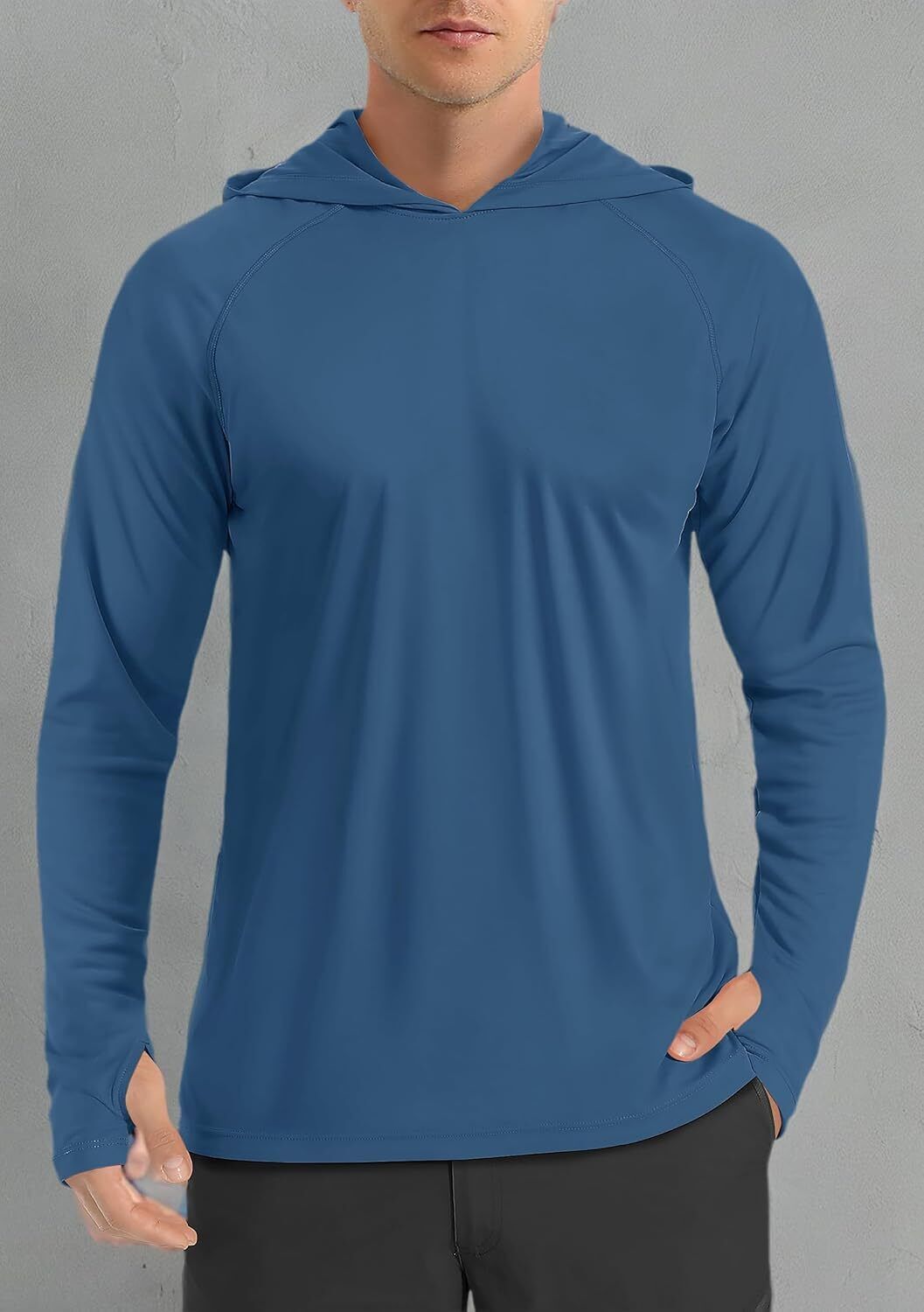 Men's UPF 50+ Sun Protection Hoodie – Long Sleeve Rash Guard for Fishing Hiking - Picture 39 of 186