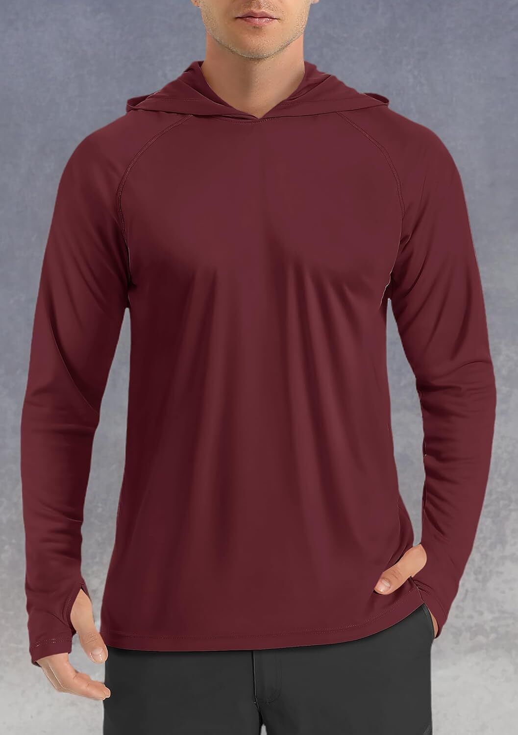 Men's UPF 50+ Sun Protection Hoodie – Long Sleeve Rash Guard for Fishing Hiking - Picture 63 of 186