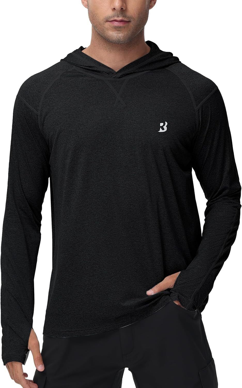 Mens UPF 50+ Fishing Shirts UV Sun Hoodie Hiking Running Athletic Workout Shirt - Picture 46 of 81