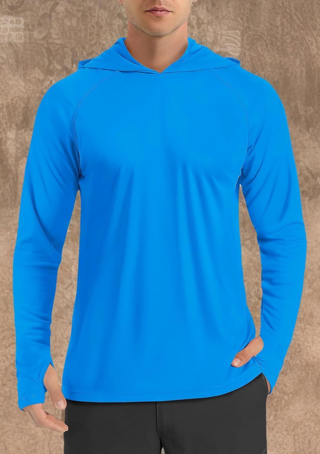Men's UPF 50+ Sun Protection Hoodie – Long Sleeve Rash Guard for Fishing Hiking - Picture 79 of 186