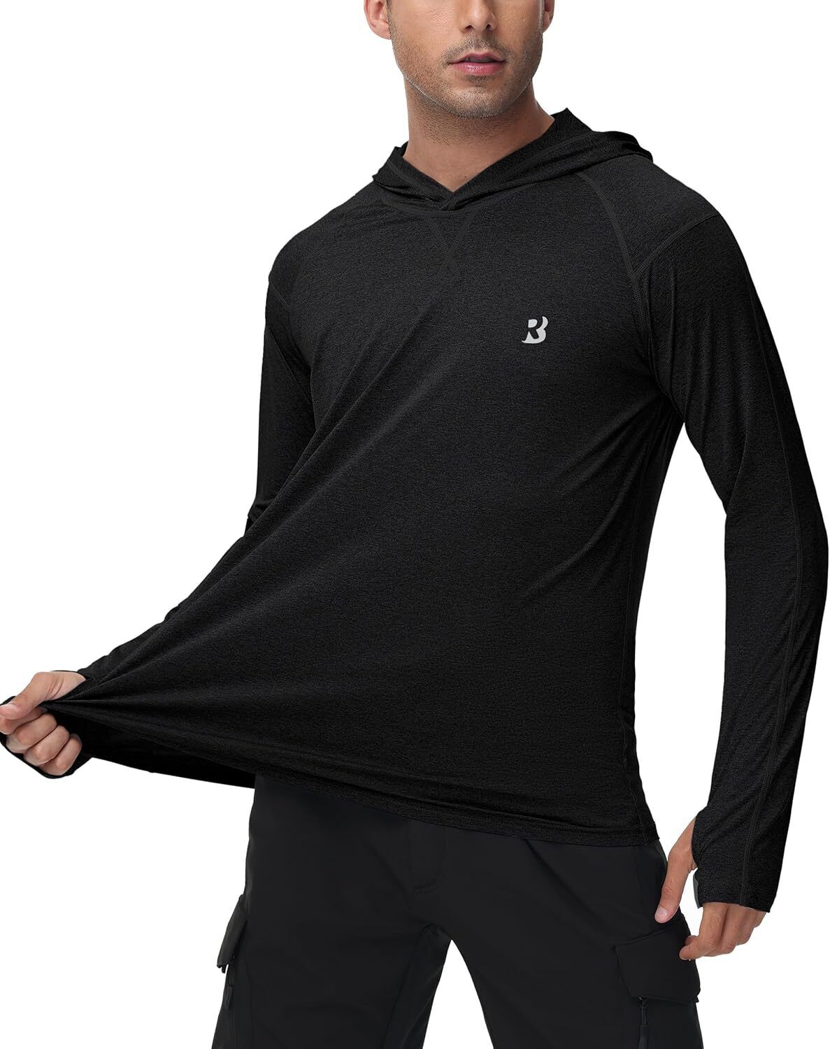 Mens UPF 50+ Fishing Shirts UV Sun Hoodie Hiking Running Athletic Workout Shirt - Picture 47 of 81