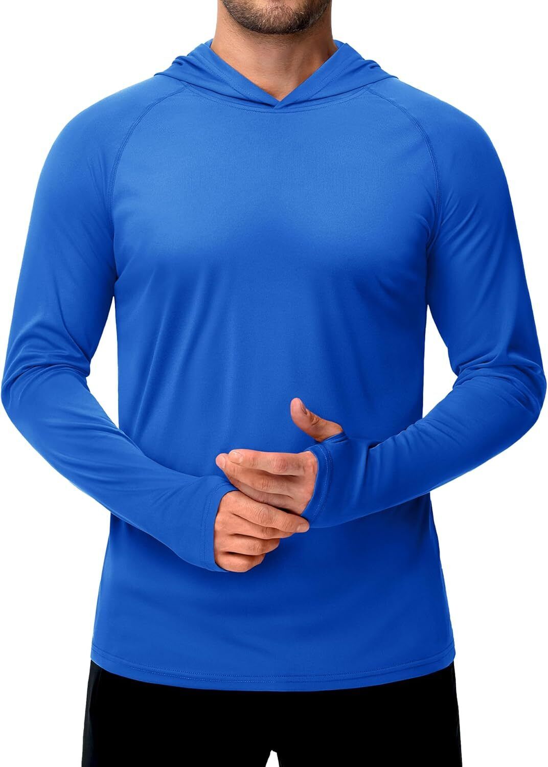 Men's UPF 50+ Sun Protection Hoodie – Long Sleeve Rash Guard for Fishing Hiking - Picture 80 of 186