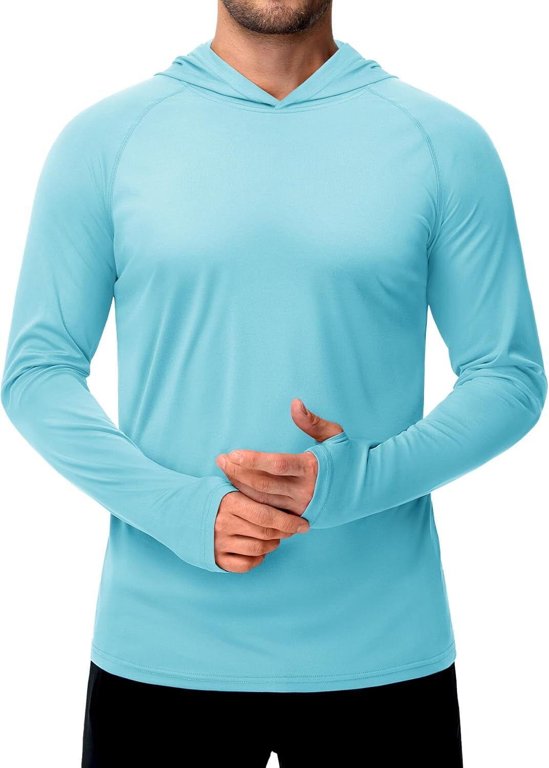 Men's UPF 50+ Sun Protection Hoodie – Long Sleeve Rash Guard for Fishing Hiking - Picture 94 of 186