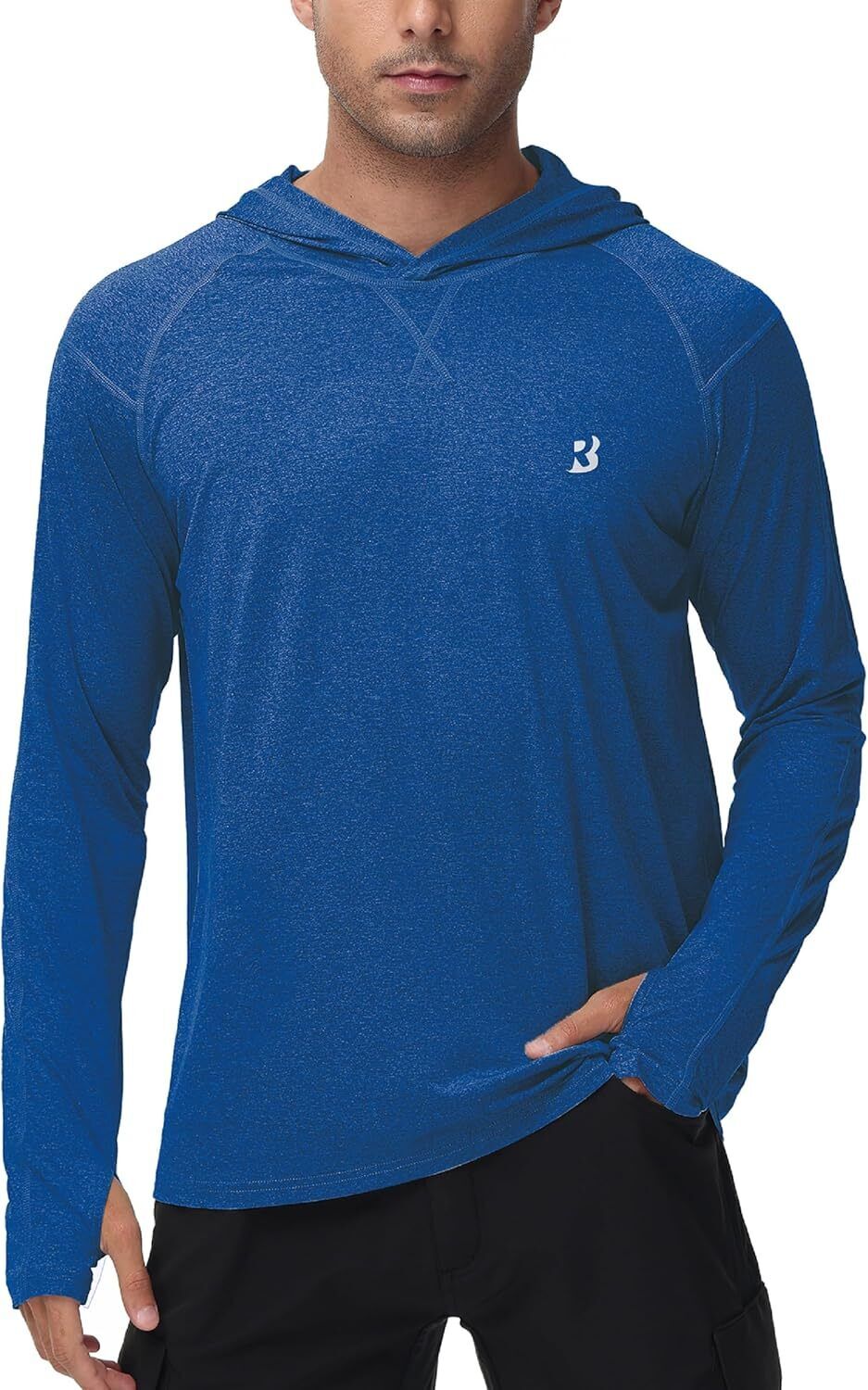 Mens UPF 50+ Fishing Shirts UV Sun Hoodie Hiking Running Athletic Workout Shirt - Picture 66 of 81