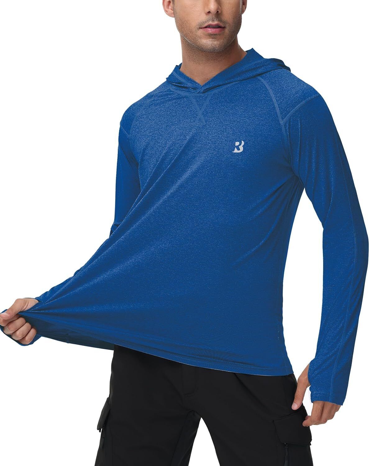 Mens UPF 50+ Fishing Shirts UV Sun Hoodie Hiking Running Athletic Workout Shirt - Picture 67 of 81