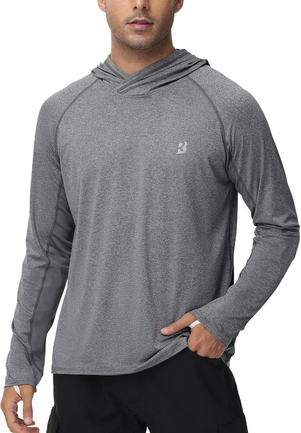 Mens UPF 50+ Fishing Shirts UV Sun Hoodie Hiking Running Athletic Workout Shirt - Picture 71 of 81