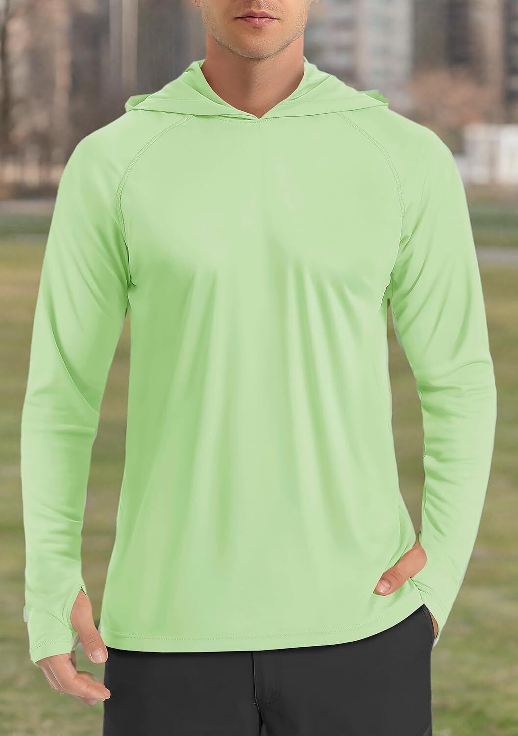 Men's UPF 50+ Sun Protection Hoodie – Long Sleeve Rash Guard for Fishing Hiking - Picture 117 of 186