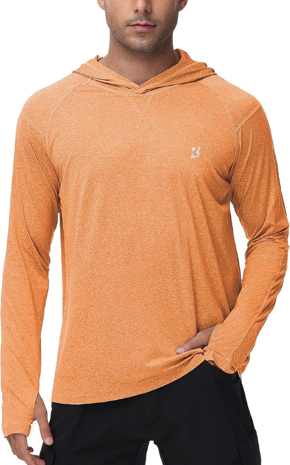 Mens UPF 50+ Fishing Shirts UV Sun Hoodie Hiking Running Athletic Workout Shirt - Picture 77 of 81