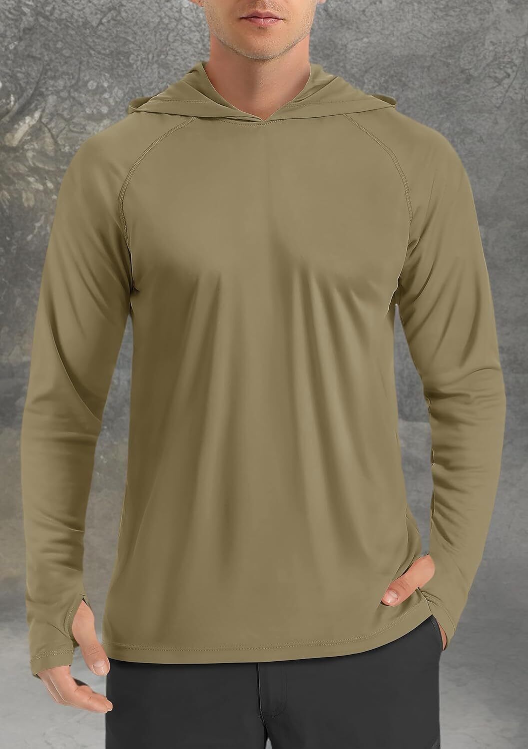 Men's UPF 50+ Sun Protection Hoodie – Long Sleeve Rash Guard for Fishing Hiking - Picture 155 of 186