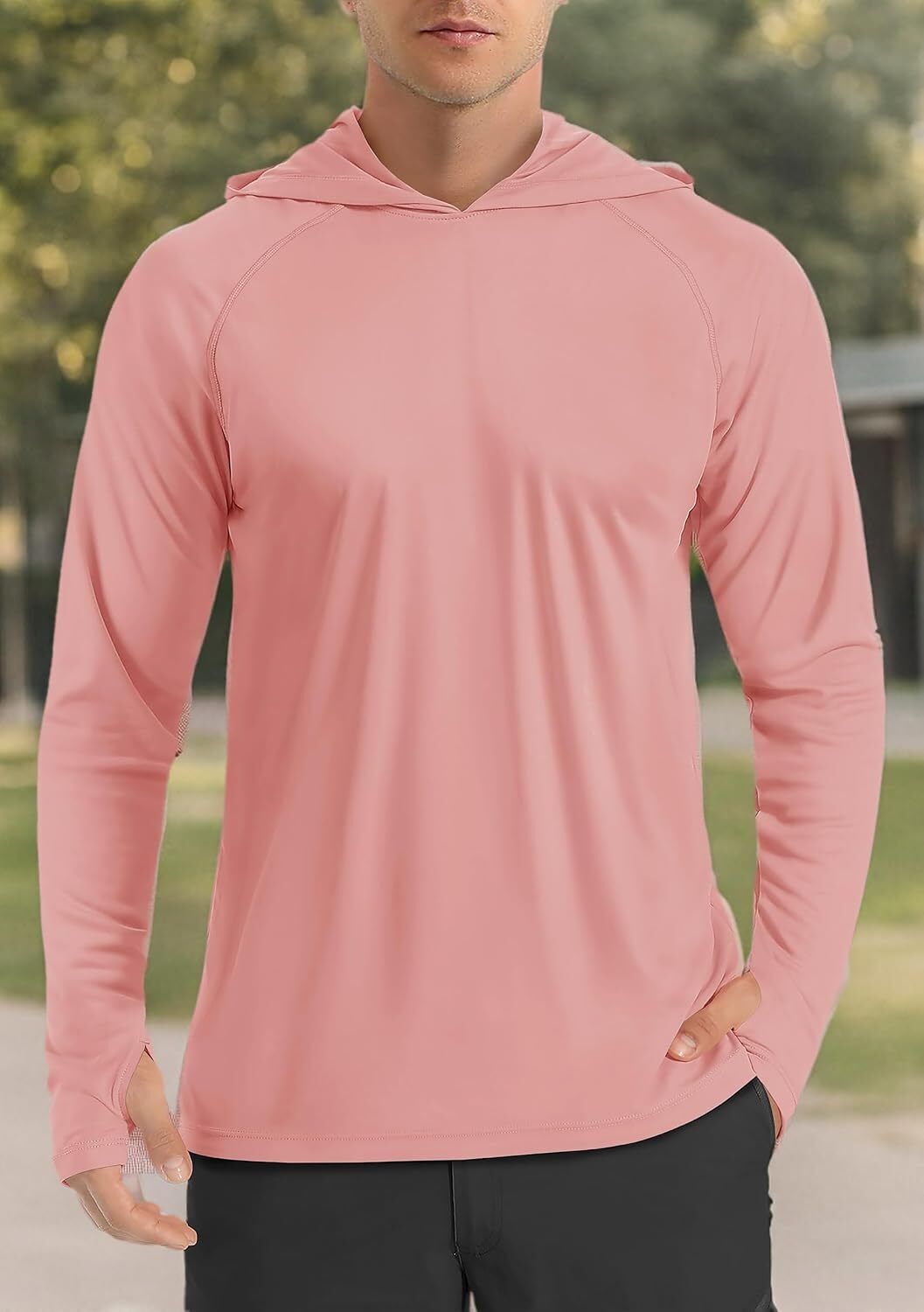 Men's UPF 50+ Sun Protection Hoodie – Long Sleeve Rash Guard for Fishing Hiking - Picture 163 of 186
