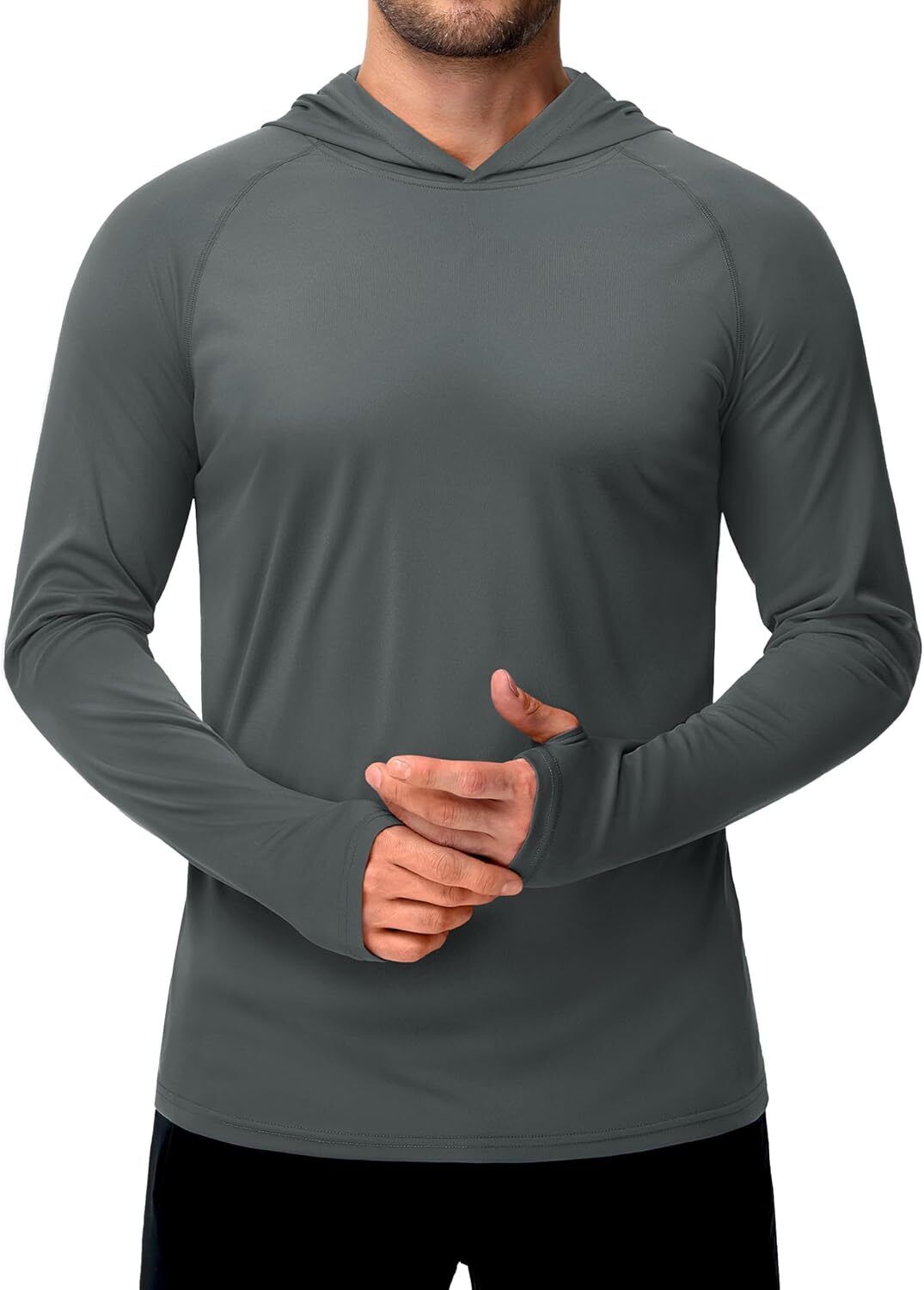 Men's UPF 50+ Sun Protection Hoodie – Long Sleeve Rash Guard for Fishing Hiking - Picture 172 of 186