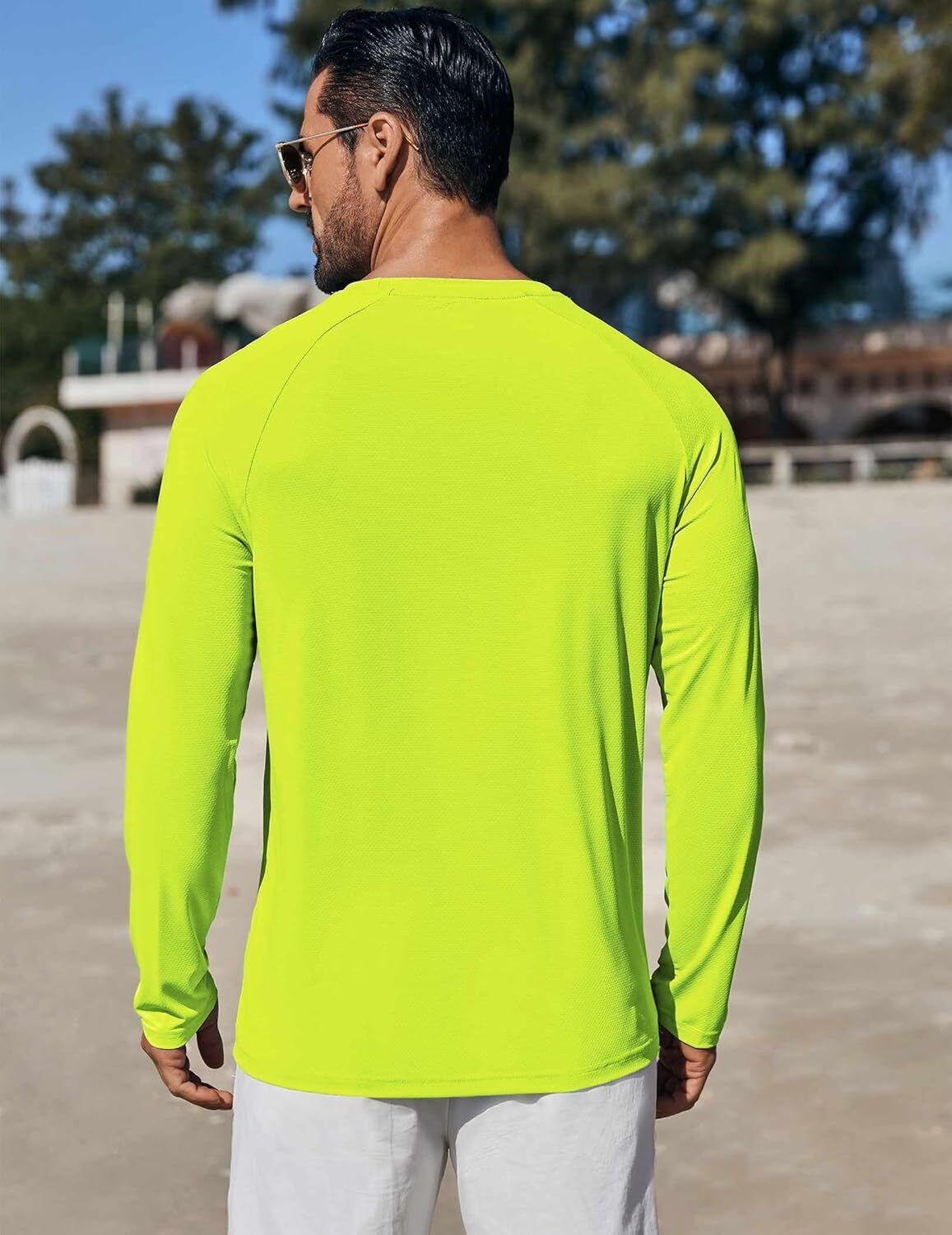 Men's UPF 50+ Sun Protection Hoodie – Long Sleeve Rash Guard Swim T-Shirt - Picture 31 of 76