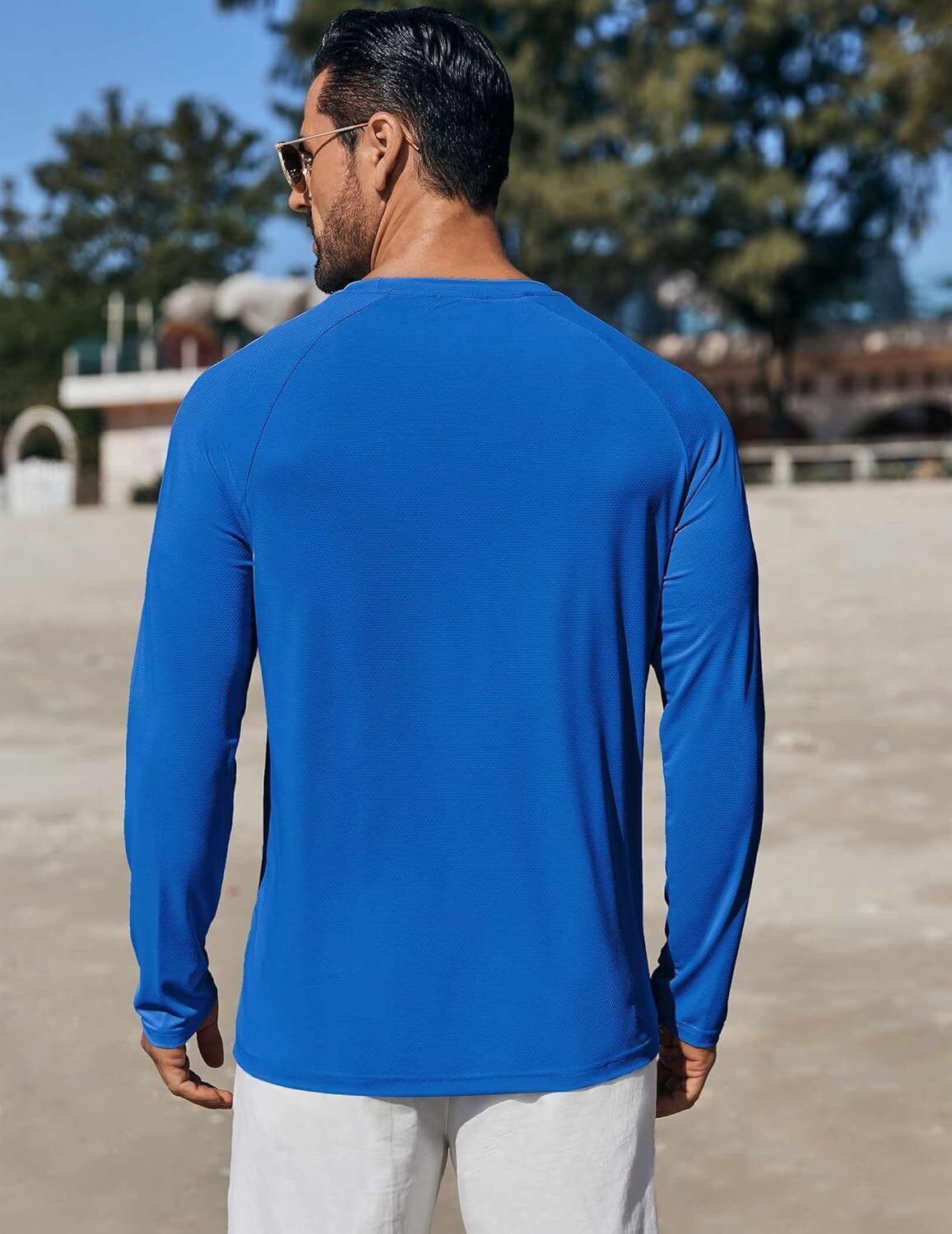 Men's UPF 50+ Sun Protection Hoodie – Long Sleeve Rash Guard Swim T-Shirt - Picture 61 of 76