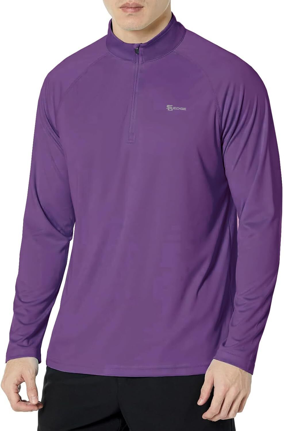 Men’s Pullover Sweatshirt UPF 50+ Rash Guard 1/4 Zip Stand Collar Swim Shirt