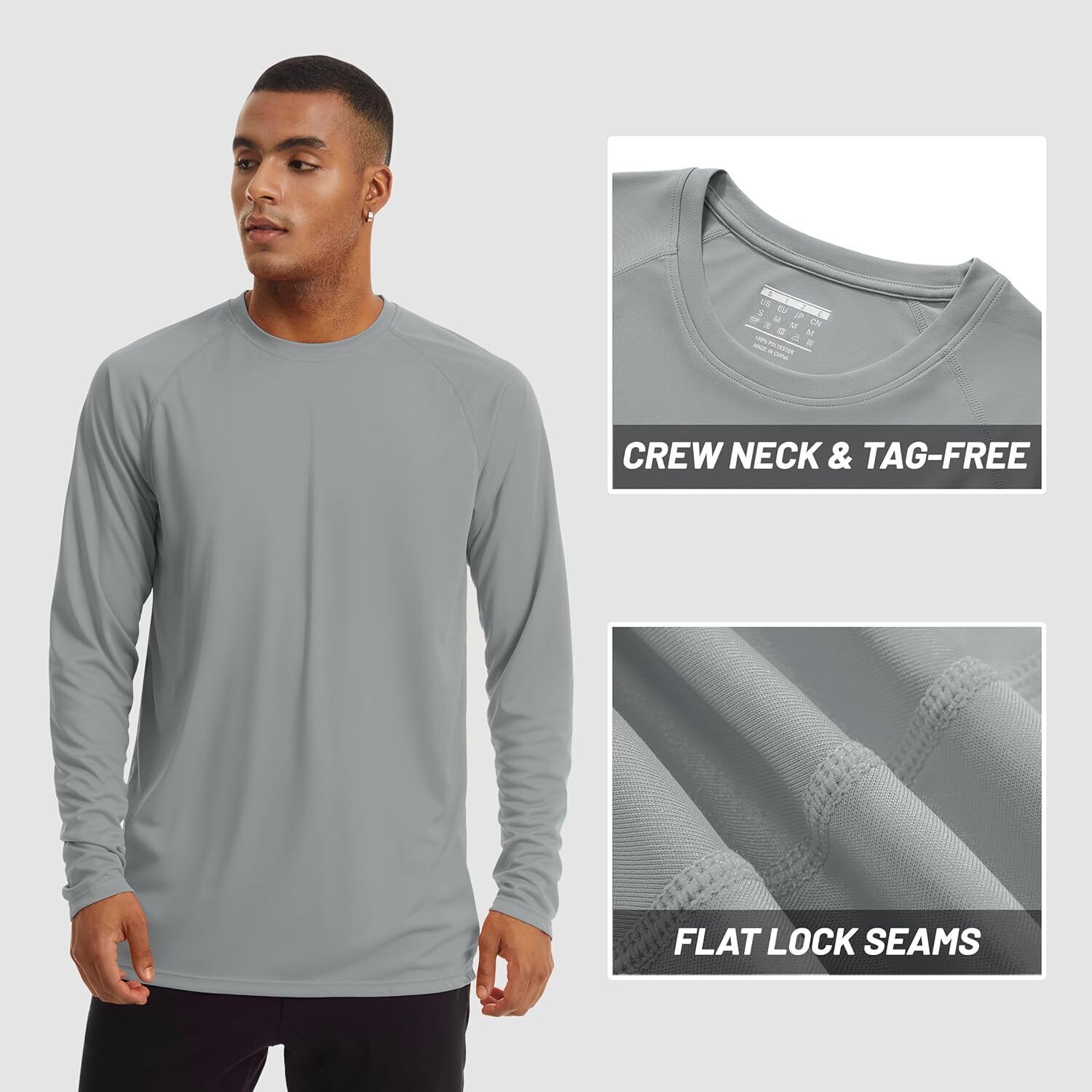 Mens Sun Shirt UPF 50+ UV Protection Lightweight Rash Guard Swim Shirt Quick Dry - Picture 41 of 199