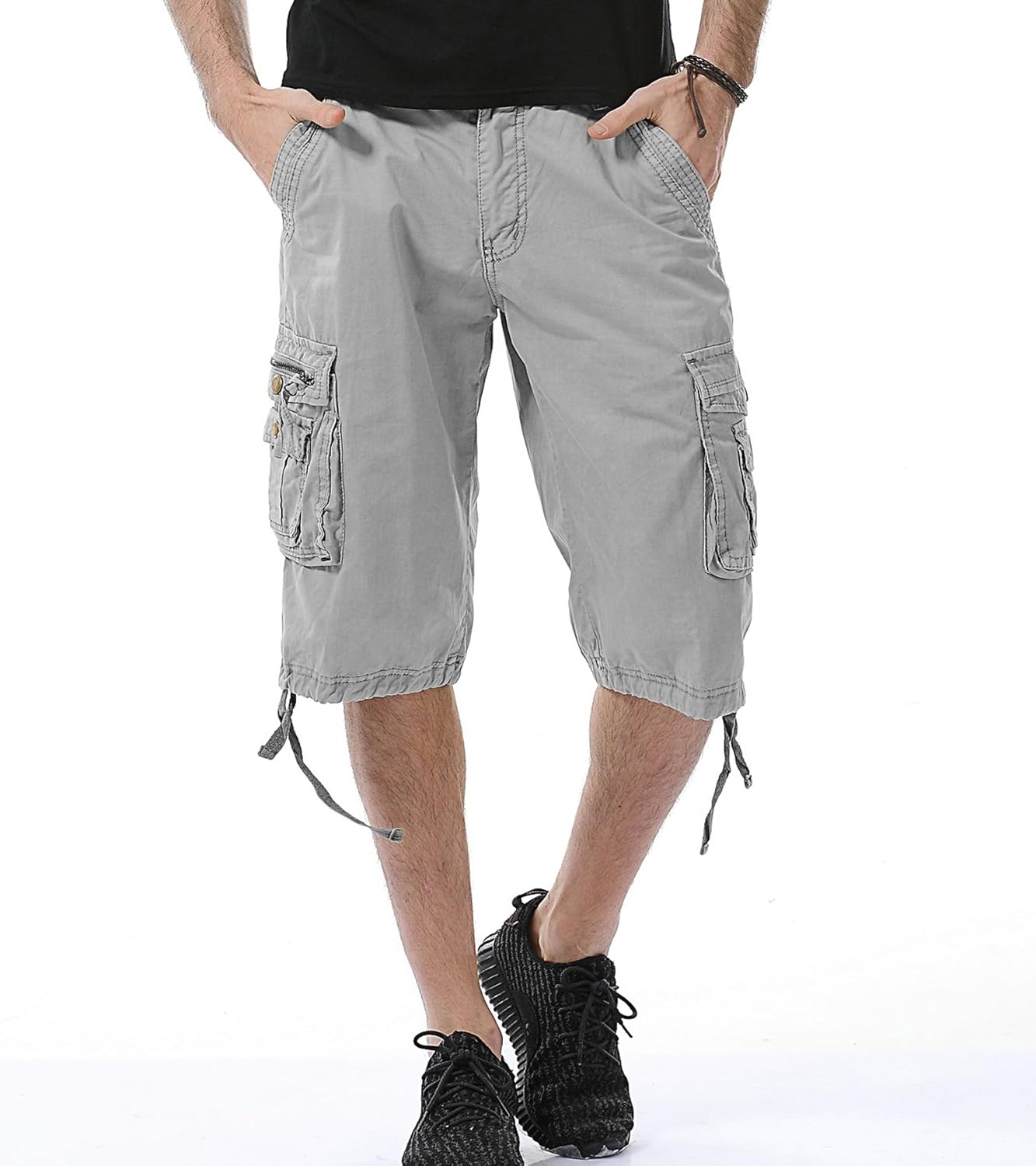 Herren Relaxed Fit Multi-Pocket Camouflage Cargo Shorts Baumwolle Outdoor - Bild 34 von 65
