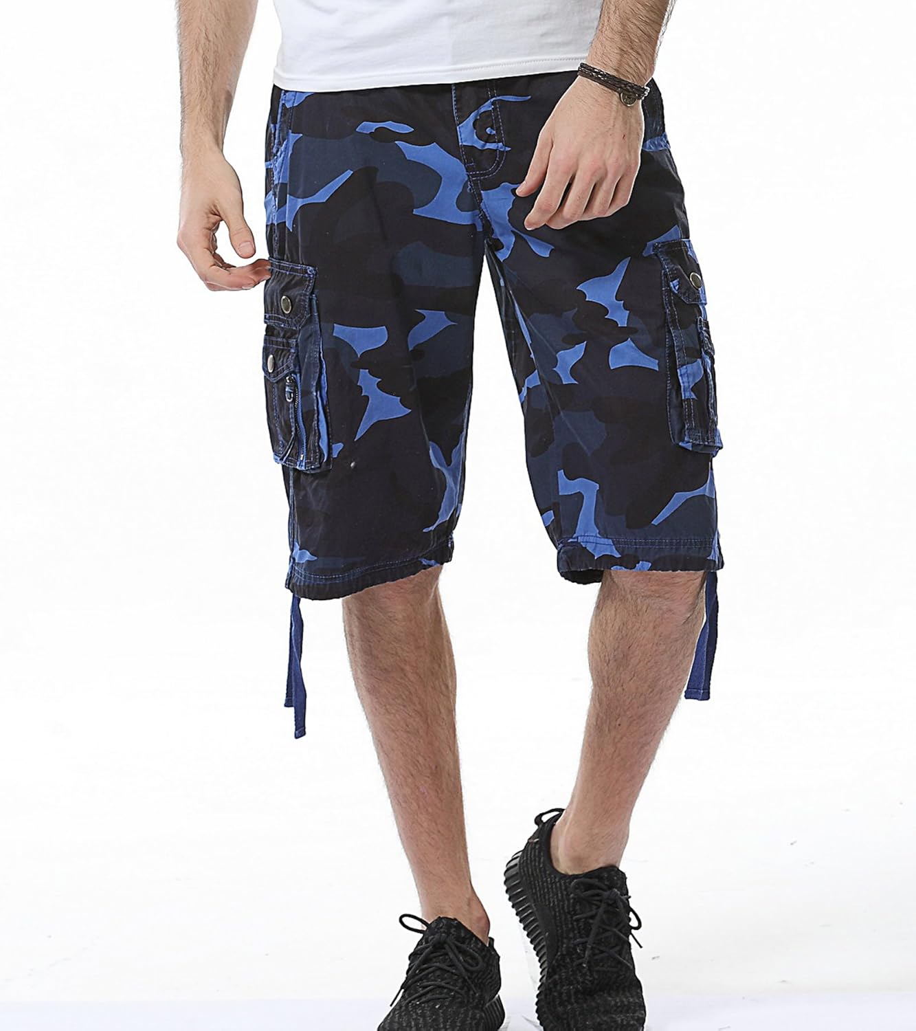 Herren Relaxed Fit Multi-Pocket Camouflage Cargo Shorts Baumwolle Outdoor - Bild 28 von 65