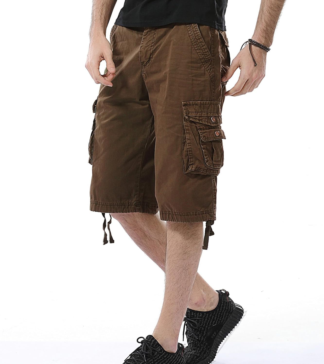 Herren Relaxed Fit Multi-Pocket Camouflage Cargo Shorts Baumwolle Outdoor - Bild 32 von 65