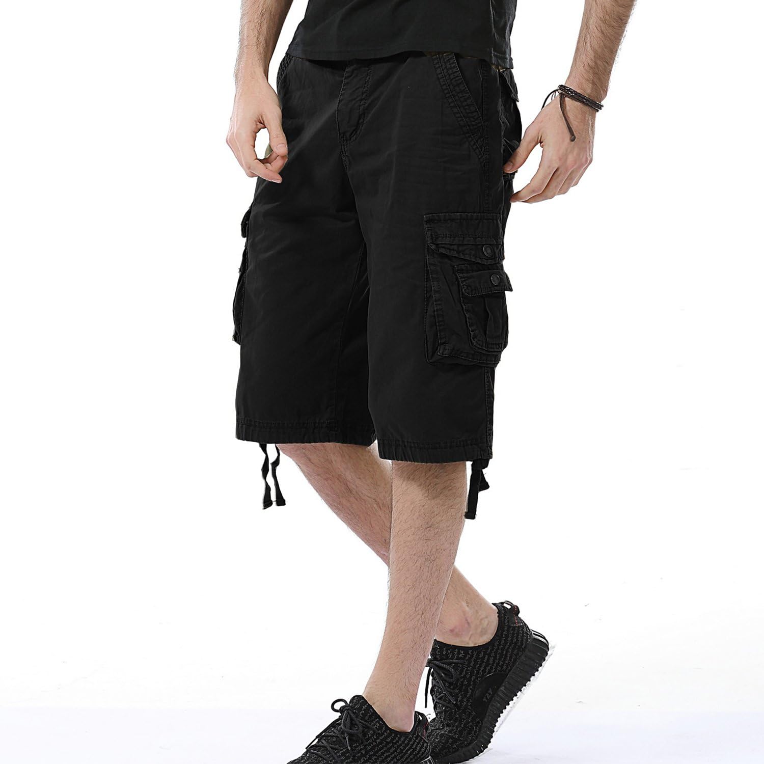 Herren Relaxed Fit Multi-Pocket Camouflage Cargo Shorts Baumwolle Outdoor - Bild 44 von 65