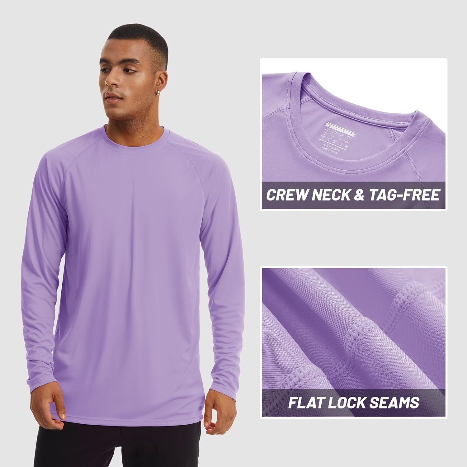 Mens Sun Shirt UPF 50+ UV Protection Lightweight Rash Guard Swim Shirt Quick Dry - Picture 76 of 199