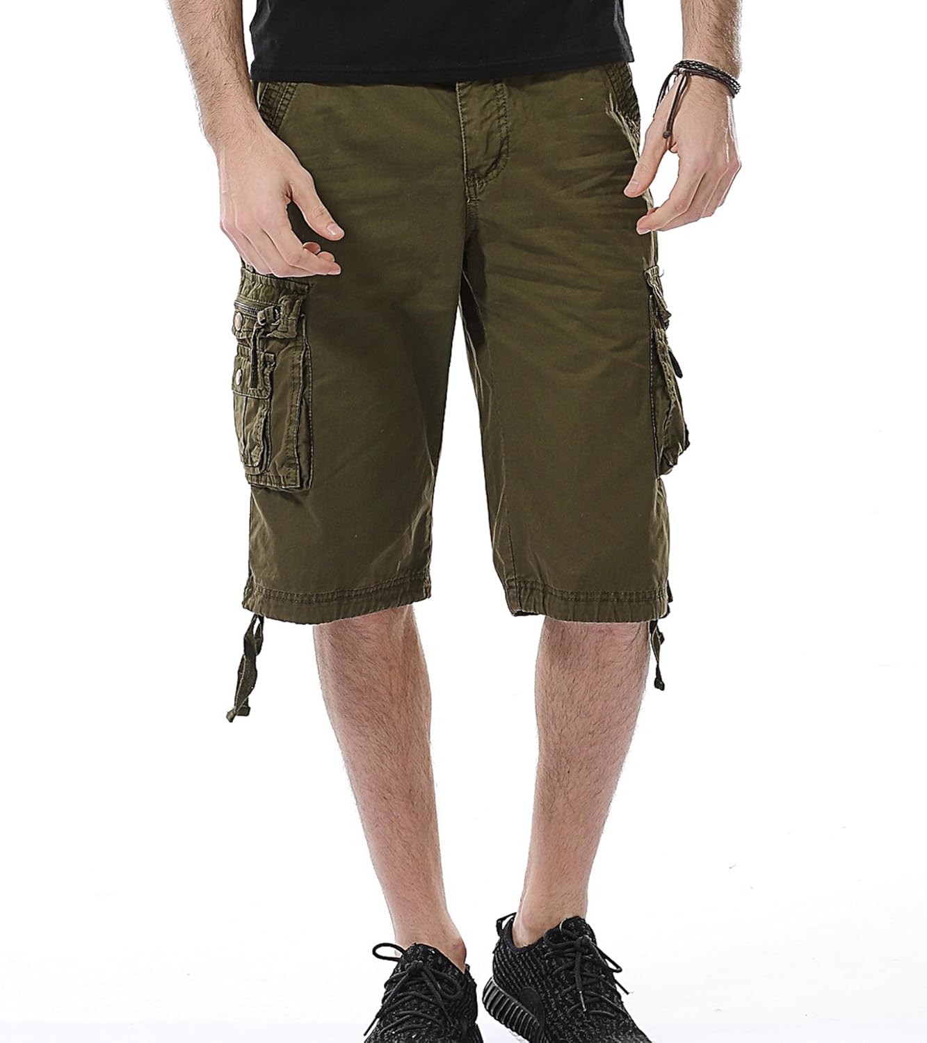 Herren Relaxed Fit Multi-Pocket Camouflage Cargo Shorts Baumwolle Outdoor - Bild 52 von 65