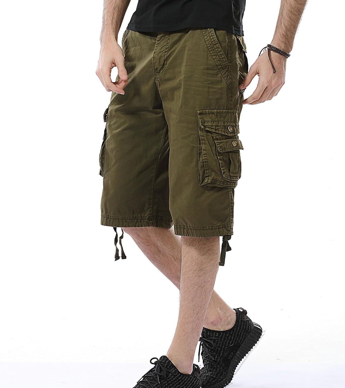 Herren Relaxed Fit Multi-Pocket Camouflage Cargo Shorts Baumwolle Outdoor - Bild 53 von 65