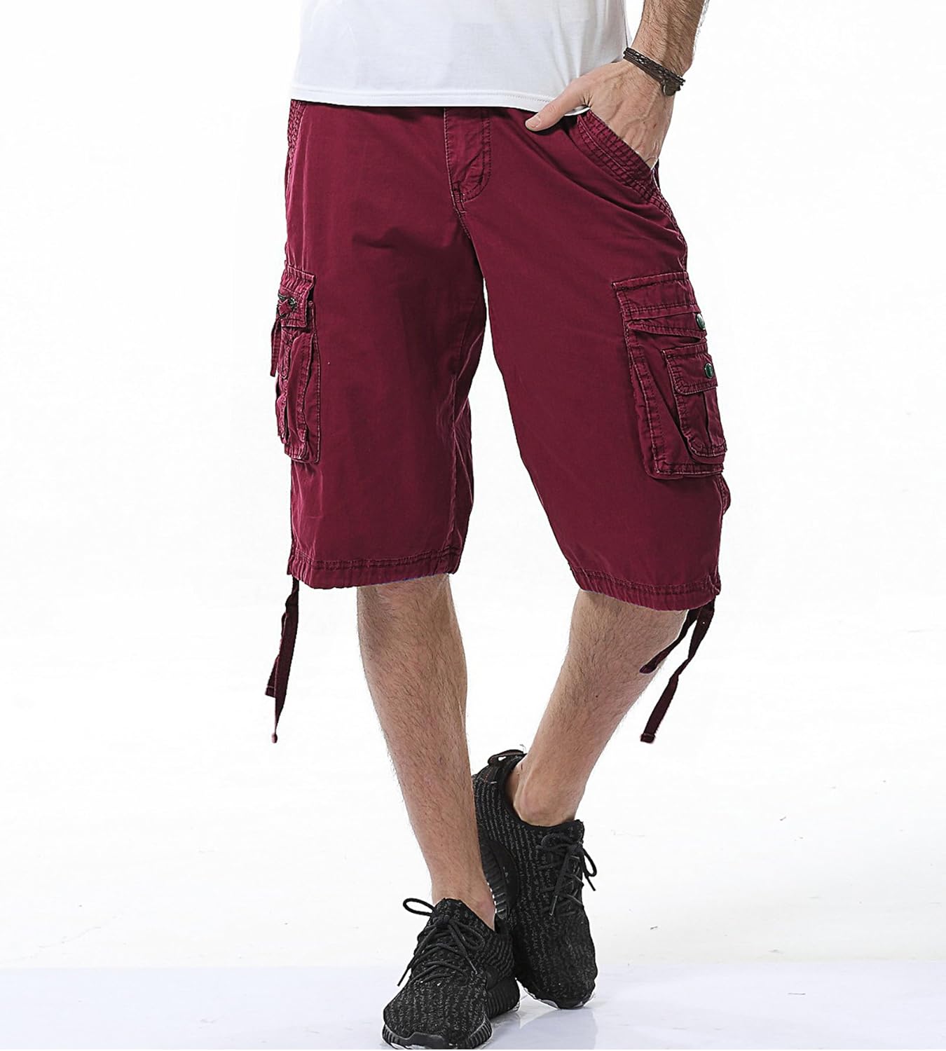 Herren Relaxed Fit Multi-Pocket Camouflage Cargo Shorts Baumwolle Outdoor - Bild 55 von 65