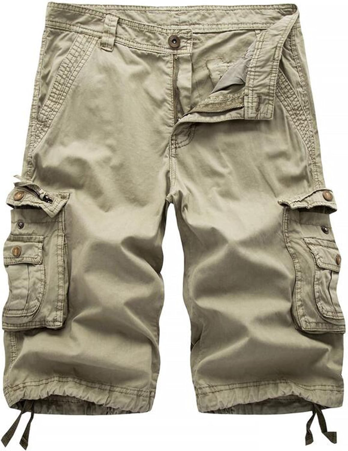 Herren Relaxed Fit Multi-Pocket Camouflage Cargo Shorts Baumwolle Outdoor - Bild 60 von 65