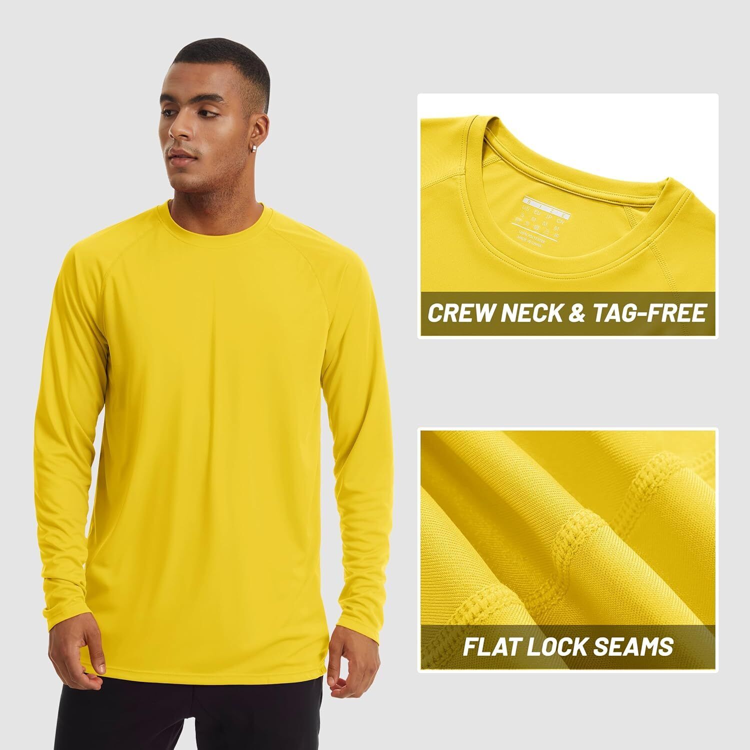 Mens Sun Shirt UPF 50+ UV Protection Lightweight Rash Guard Swim Shirt Quick Dry - Picture 146 of 199