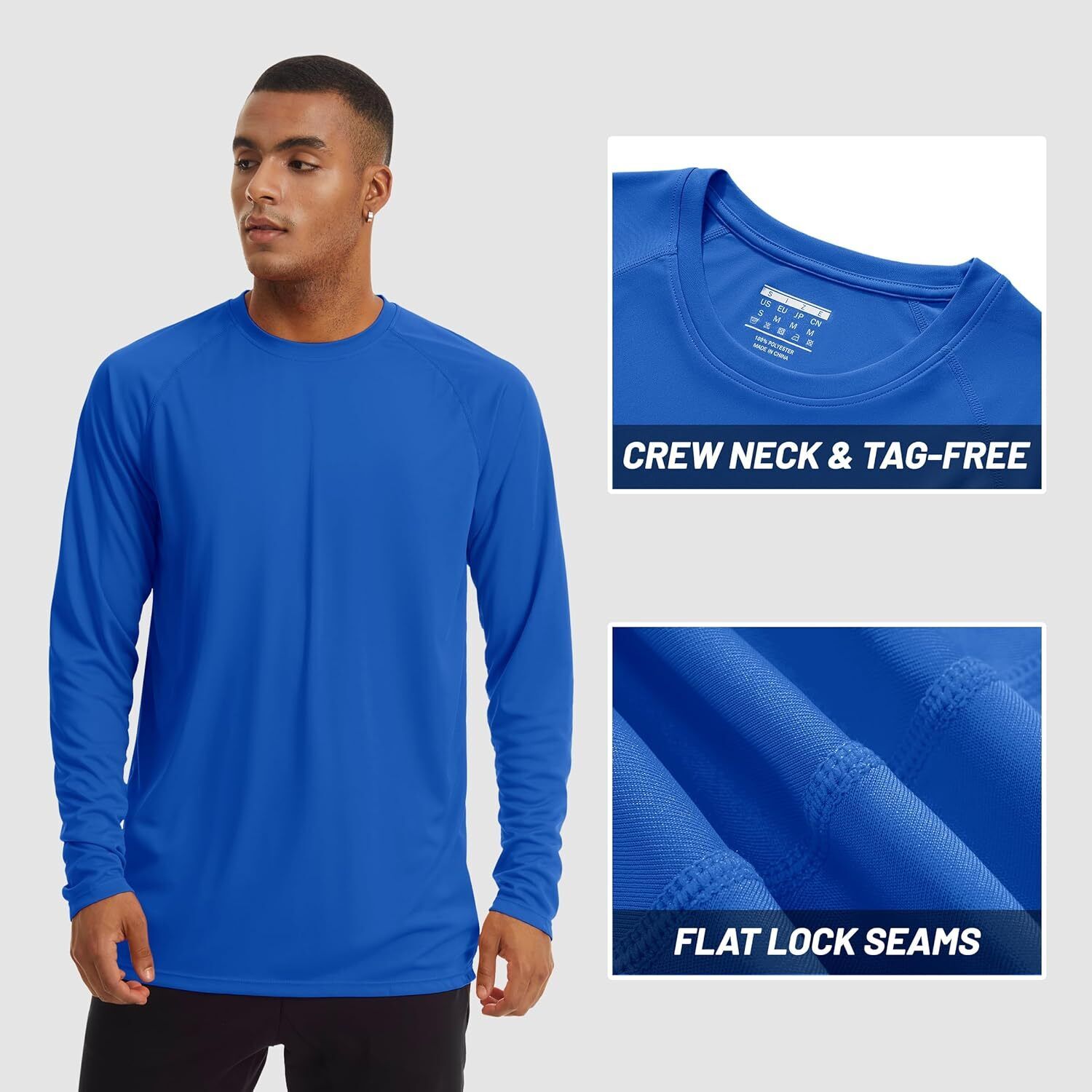 Mens Sun Shirt UPF 50+ UV Protection Lightweight Rash Guard Swim Shirt Quick Dry - Picture 174 of 199