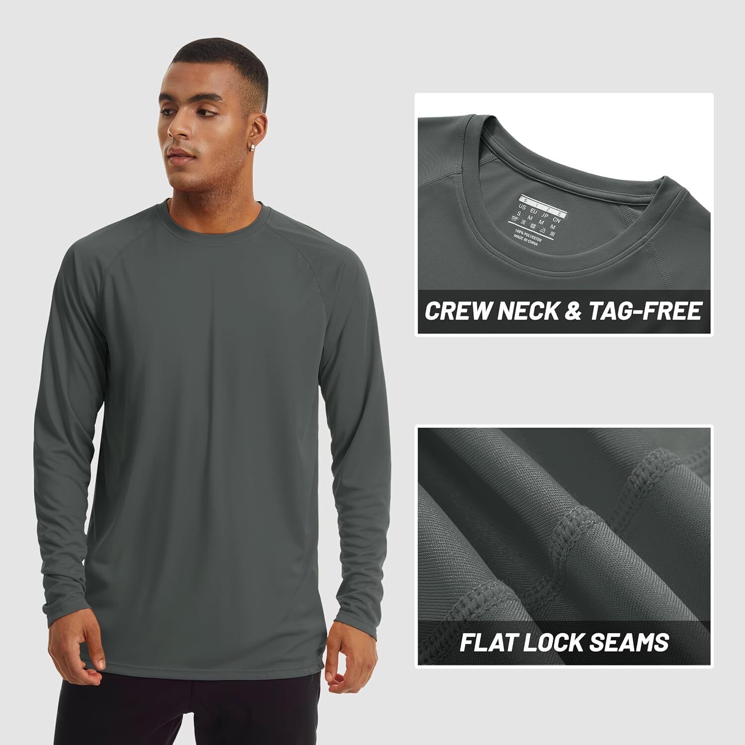 Mens Sun Shirt UPF 50+ UV Protection Lightweight Rash Guard Swim Shirt Quick Dry - Picture 188 of 199