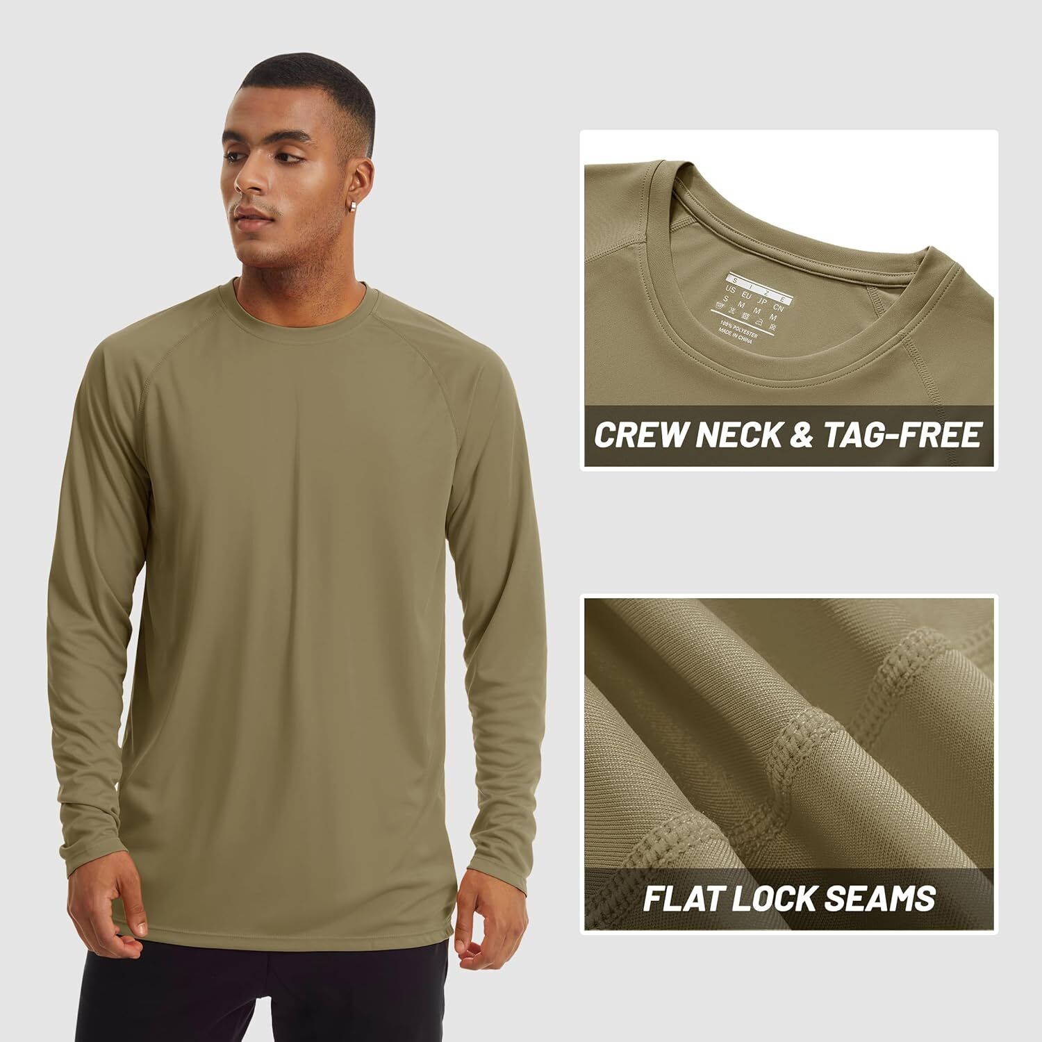 Mens Sun Shirt UPF 50+ UV Protection Lightweight Rash Guard Swim Shirt Quick Dry - Picture 195 of 199