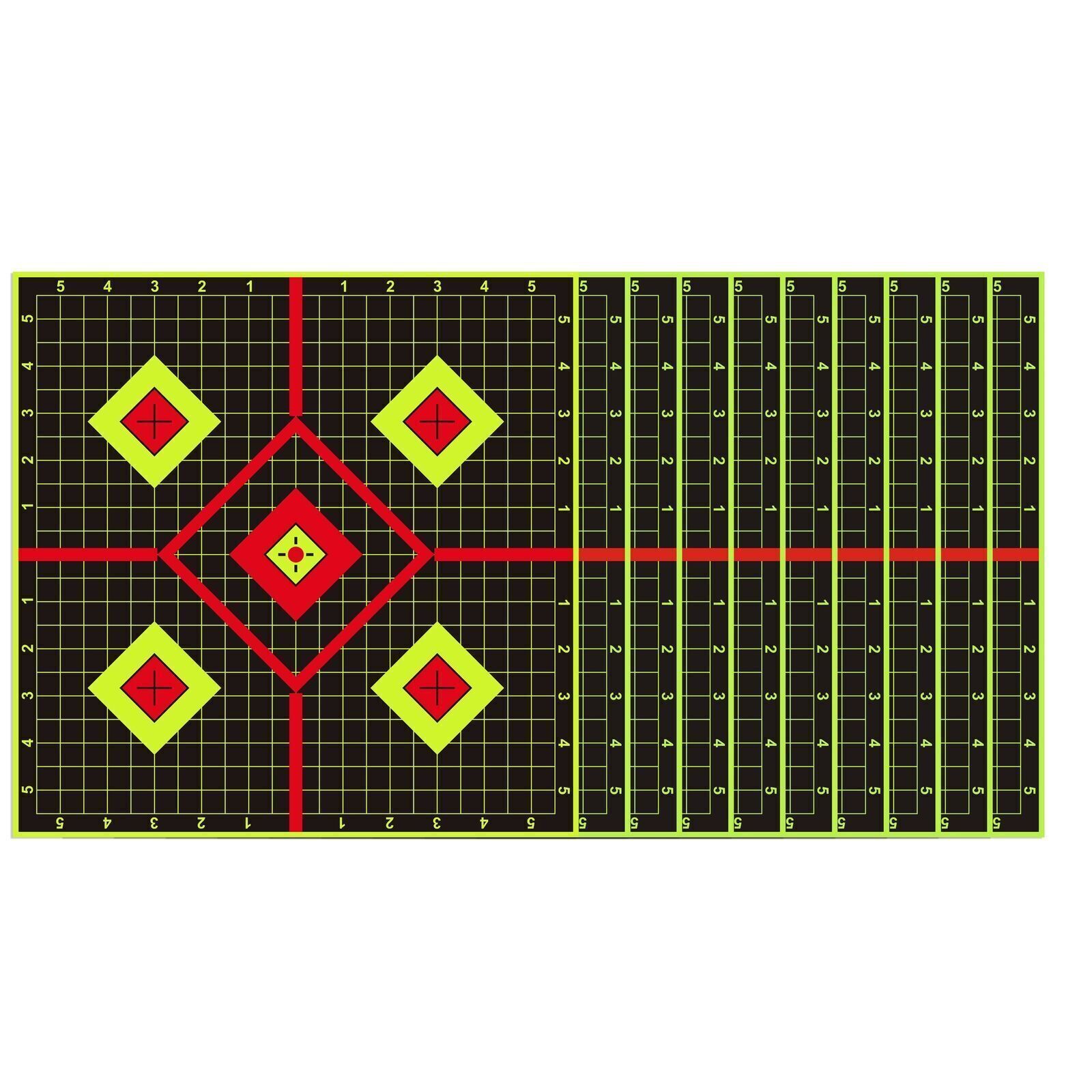 Paquete de 10/20 objetivos de tiro 12x12" pistola salpicaduras rifle pistola papel reactivo alquitrán - Imagen 16 de 17