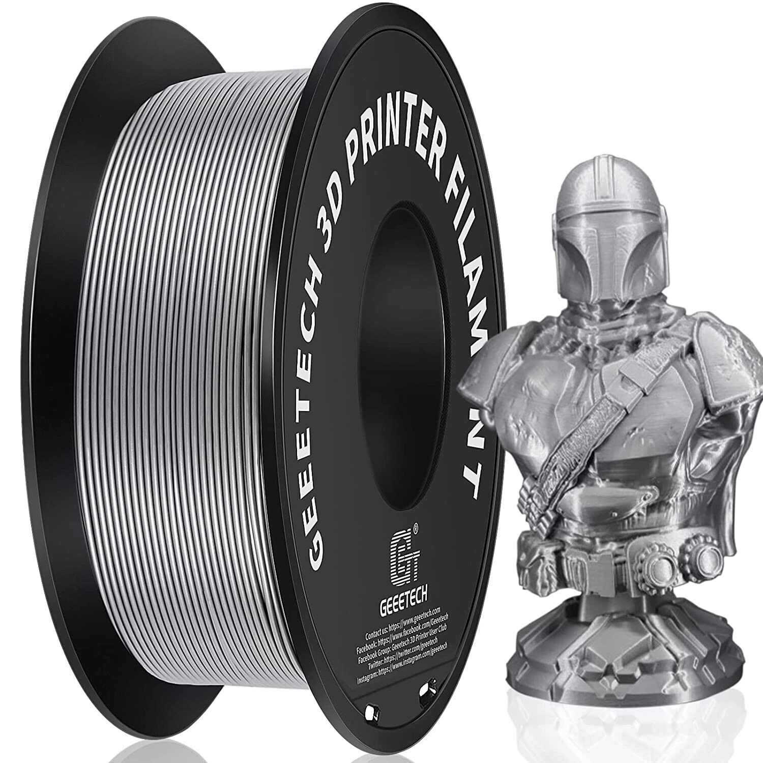 NEW GEEETECH 3D Printer Filament 1.75MM 1KG PLA/TPU/ABS+/PETG/Silk/Matte/HS-PLA - Afbeelding 31 van 298