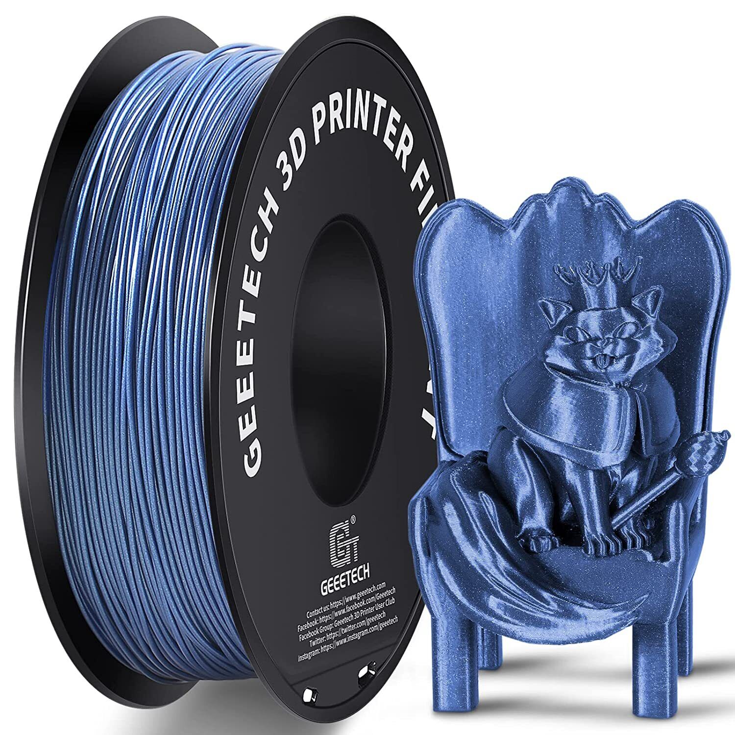 NEW GEEETECH 3D Printer Filament 1.75MM 1KG PLA/TPU/ABS+/PETG/Silk/Matte/HS-PLA - Afbeelding 99 van 298
