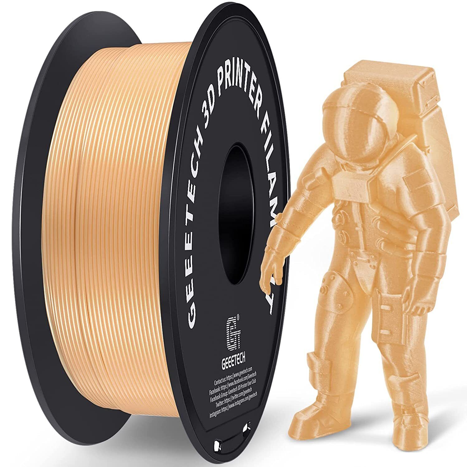 NEW GEEETECH 3D Printer Filament 1.75MM 1KG PLA/TPU/ABS+/PETG/Silk/Matte/HS-PLA - Afbeelding 111 van 298