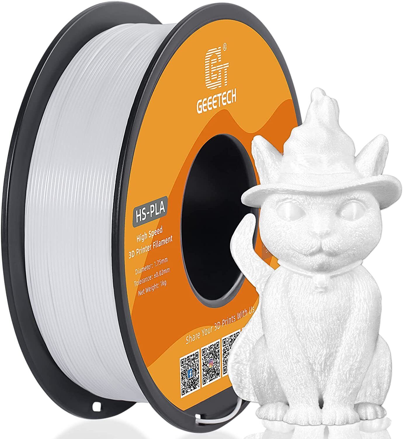 NEW GEEETECH 3D Printer Filament 1.75MM 1KG PLA/TPU/ABS+/PETG/Silk/Matte/HS-PLA - Afbeelding 115 van 298